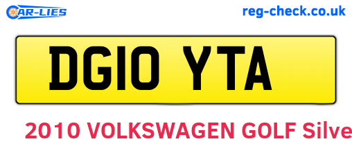 DG10YTA are the vehicle registration plates.