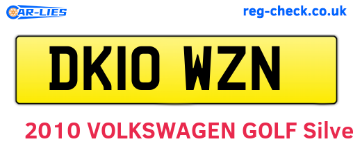 DK10WZN are the vehicle registration plates.