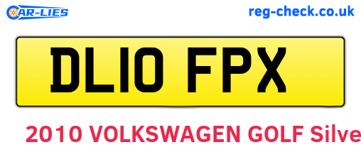 DL10FPX are the vehicle registration plates.