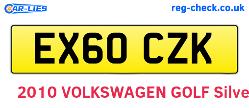 EX60CZK are the vehicle registration plates.