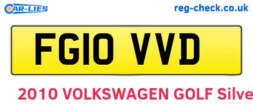 FG10VVD are the vehicle registration plates.