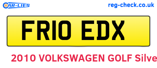 FR10EDX are the vehicle registration plates.