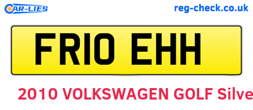 FR10EHH are the vehicle registration plates.