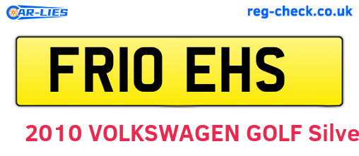 FR10EHS are the vehicle registration plates.