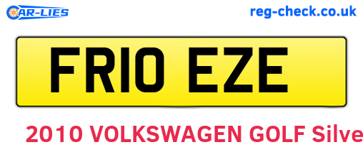 FR10EZE are the vehicle registration plates.