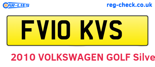 FV10KVS are the vehicle registration plates.
