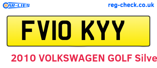 FV10KYY are the vehicle registration plates.