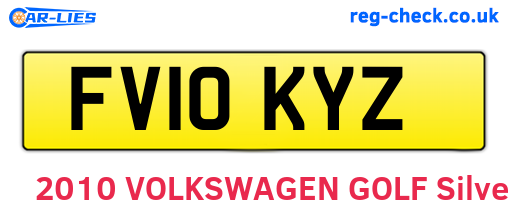 FV10KYZ are the vehicle registration plates.