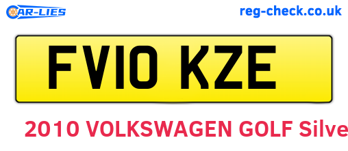 FV10KZE are the vehicle registration plates.