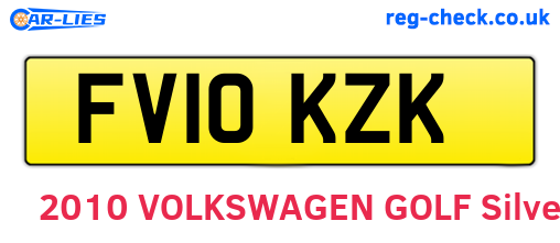 FV10KZK are the vehicle registration plates.