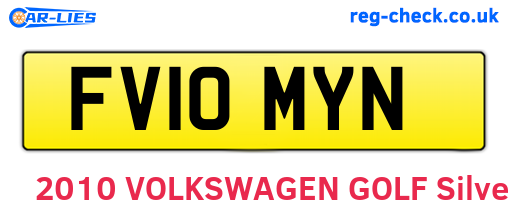 FV10MYN are the vehicle registration plates.