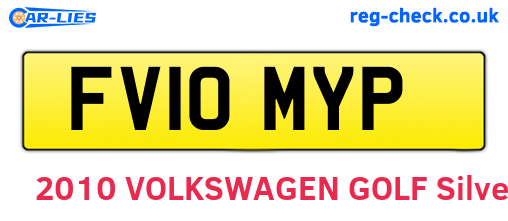 FV10MYP are the vehicle registration plates.