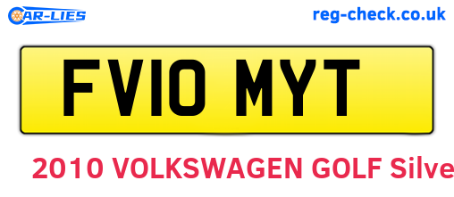 FV10MYT are the vehicle registration plates.