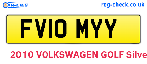 FV10MYY are the vehicle registration plates.