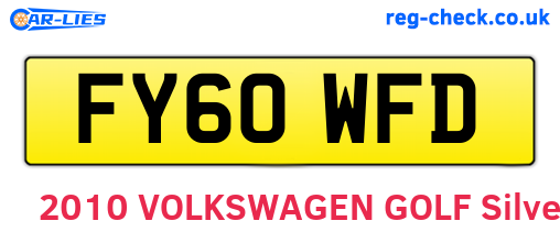 FY60WFD are the vehicle registration plates.