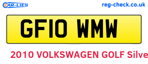 GF10WMW are the vehicle registration plates.