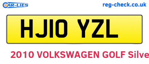 HJ10YZL are the vehicle registration plates.