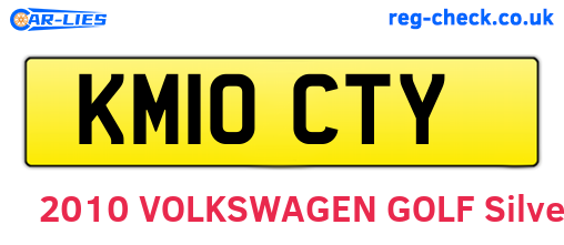 KM10CTY are the vehicle registration plates.