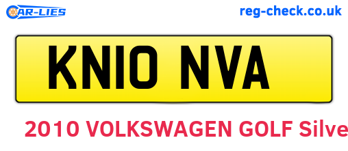 KN10NVA are the vehicle registration plates.