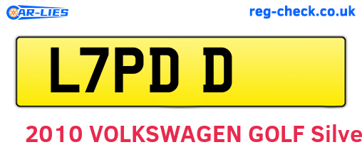 L7PDD are the vehicle registration plates.