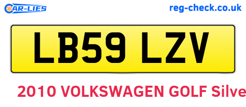 LB59LZV are the vehicle registration plates.