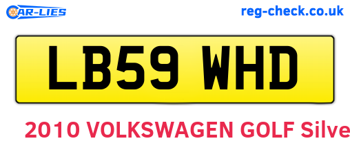 LB59WHD are the vehicle registration plates.