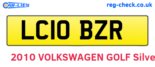 LC10BZR are the vehicle registration plates.
