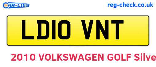 LD10VNT are the vehicle registration plates.