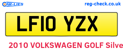 LF10YZX are the vehicle registration plates.