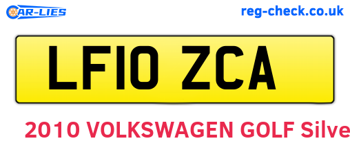 LF10ZCA are the vehicle registration plates.