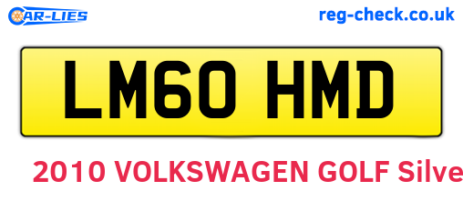 LM60HMD are the vehicle registration plates.