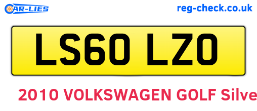 LS60LZO are the vehicle registration plates.