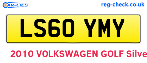 LS60YMY are the vehicle registration plates.