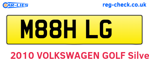 M88HLG are the vehicle registration plates.