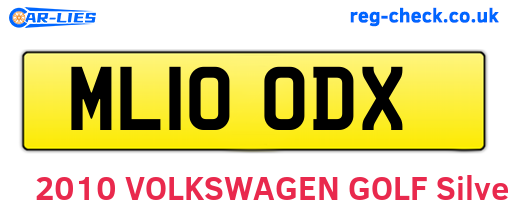 ML10ODX are the vehicle registration plates.