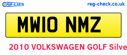MW10NMZ are the vehicle registration plates.