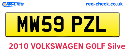 MW59PZL are the vehicle registration plates.