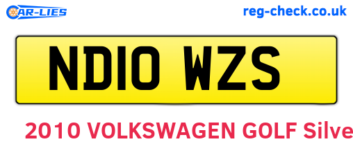 ND10WZS are the vehicle registration plates.