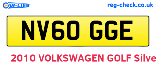 NV60GGE are the vehicle registration plates.