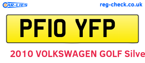 PF10YFP are the vehicle registration plates.