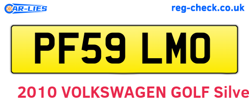 PF59LMO are the vehicle registration plates.