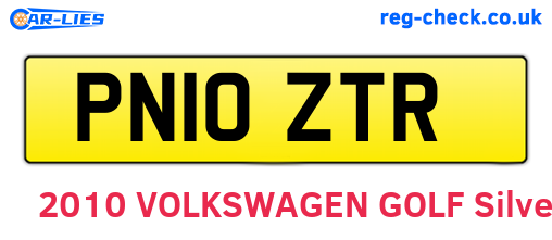 PN10ZTR are the vehicle registration plates.
