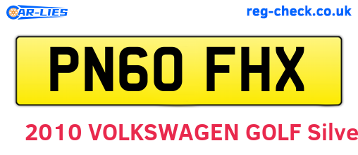 PN60FHX are the vehicle registration plates.