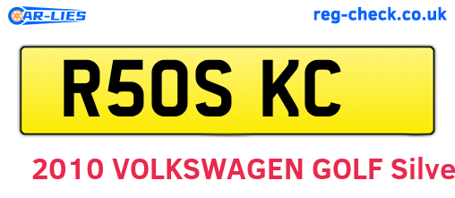 R50SKC are the vehicle registration plates.