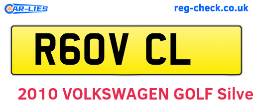 R60VCL are the vehicle registration plates.