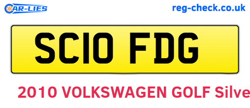 SC10FDG are the vehicle registration plates.