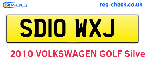SD10WXJ are the vehicle registration plates.