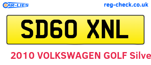 SD60XNL are the vehicle registration plates.