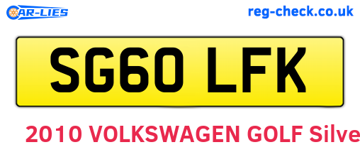 SG60LFK are the vehicle registration plates.
