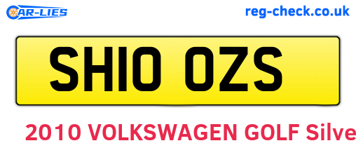 SH10OZS are the vehicle registration plates.